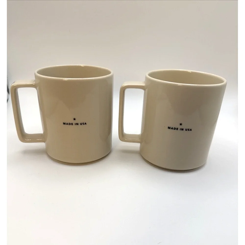 2015 Starbucks Siren Mermaid Logo Coffee Mugs Made In USA 14 oz Square Handle